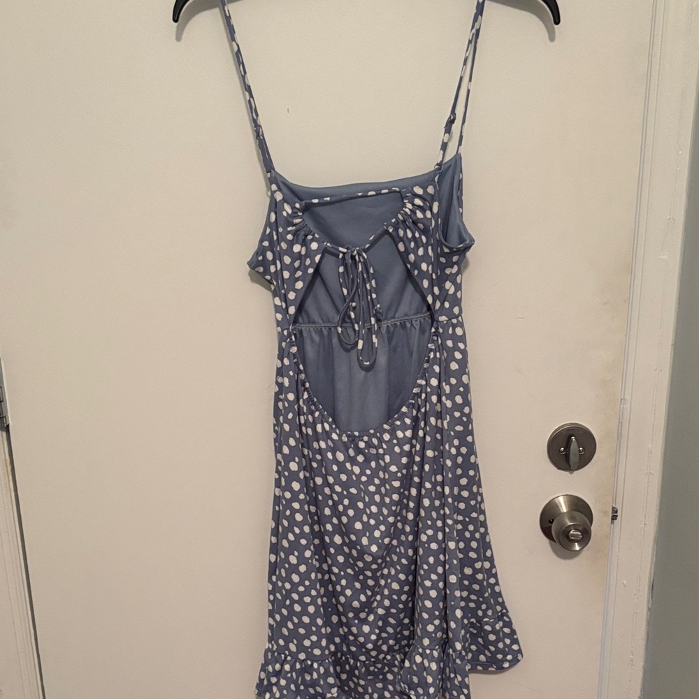 Altar'd State Blue Polka Dot Mini Dress - Picture 2 of 2